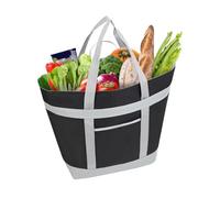 Insulated Cooler Bag, Foldable Lunch Tote, Portable Food Storage 20.47x7.87x16.54 Inches, Large Capacity Design, Reusable Material, Outdoor Picnic Beach Camping Travel, Easy Carriage