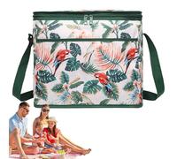Insulated Cooler Bag, Foldable Picnic Tote, Waterproof Soft Container, Multi-Functional Portable Design, Travel Cooler for Fishing, Pool, Hiking, Vacation, 14.17x11.81x7.09 Inches