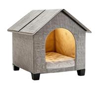 Insulated Dog House - Waterproof Warm Pet Shelter with Plush Bed