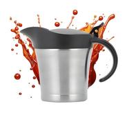 Insulated Gravy Boat - 450 ml Salsa Serving Dish With Lid | Stainless Steel Sauce Pot,for Buffet Salad Gathering Party Catering Hotel Restaurant