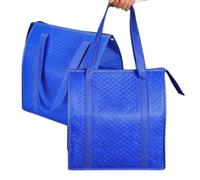 Insulated Grocery Bags | 2 Pieces Reusable Tote With Zippered Top | 30x18x3