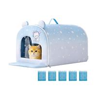 Insulated House for Cat | Spacious Animals Summer Shelter,Insulated Indoor Cat Cooling House,for Small Medium Breeds Kitten Balcony Patio Porch Backyard Camping