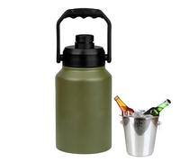 Insulated Ice Bucket, 2L Ice Storage Container, 5,31 x 13,39 pulgadas, portátil Beverage Holder, Water Bottle with Handle for Hotel Travel Fishing Kitchen Pool Camping and Picnic Use