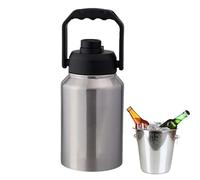 Insulated Ice Bucket, 2L Ice Storage Container with Handle, Multiusos Water Bottle for Hotel, Travel, Fishing, Kitchen, Pool, Camping, Restaurante, Picnic, Outdoor Beverage Use