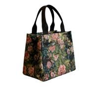 Insulated Lunch Bag,Floral Handbag Waterproof - Womens Lunch Box for Work,for Food Snack Girls Adults Kids Travel Outdoor Office Work