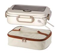 Insulated Lunch Box with 304 Stainless Steel Inner, 7.48 by 3.15 by 10.24 inch Food Container for Adults Kids, Large Capacity Meal Box with Durable PP Outer Shell, Leakproof Design for Work School