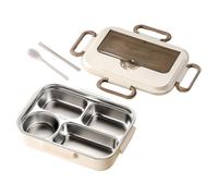 Insulated Lunch Box with 304 Stainless Steel Inner, 7.48 by 3.15 by 10.24 inch Food Container for Adults Kids, Large Capacity Meal Box with Durable PP Outer Shell, Leakproof Design for Work School