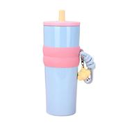 Insulated Mug, Coffee Tumbler, 800ml Anti-Fall Heat Retaining Reusable Stainless Steel Water Bottle with Lid and Straw for Business Trips Work Gym Car Outdoor, 3.35x3.35x9.06 In