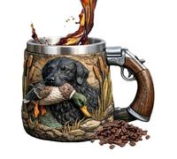 Insulated Mug - Dog-Themed Stainless Steel Coffee Cup, 350 Ml Resin Design Insulated Drinkware | Hot & Cold Beverage Mug For Coffee, Milk, Chocolate, Beer, Home, Camping, Dorm, Hotel