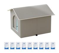 Insulated Outdoor Cat House - Aluminio Foil, Refugio portátil para condominios para mascotas | Sponge-Lined Indoor Outdoor Dog & Cat Bed With Cooling Mat, Ice Packs, extraíble para cachorros