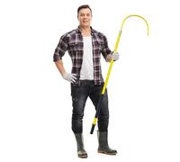 Insulated Rescue Hook - Lightweight Portable High Voltage Electrical Safety Tool, Fiberglass Life-Saving Pull Rod for Electric Vehicles and Electrical Gear(Yellow,1m/3.3ft)