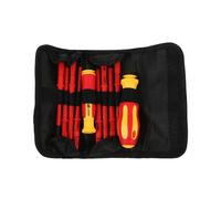 Insulated Screwdriver Set with Non Slip Grip for Electrical and Household Repairs - Flathead Design for Safe, Portable Use by Electricians and Home