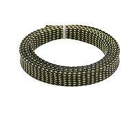 Insulated Sleeving 2 4 6 8 10 12 14 16 20 25mm Pet Braided Tight Expandable Cable Wire Sleeve Flame-Retardant Nylon Mesh Sheath(Black Golden,16mm,10 Meters)