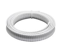 Insulated Sleeving 2 4 6 8 10 12 14 16 20 25mm Pet Braided Tight Expandable Cable Wire Sleeve Flame-Retardant Nylon Mesh Sheath(White Silver,6mm,5 Meters)