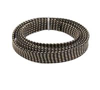 Insulated Sleeving 2 4 6 8 10 12 14 16 20 25mm Pet Braided Tight Expandable Cable Wire Sleeve Flame-Retardant Nylon Mesh Sheath(Gold Black,20mm,5 Meters)