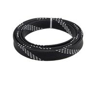 Insulated Sleeving 2 4 6 8 10 12 14 16 20 25mm Pet Braided Tight Expandable Cable Wire Sleeve Flame-Retardant Nylon Mesh Sheath(Black Silver,14mm,10 Meters)