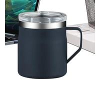 Insulated Steel Mug - Coffee Cup for Office | 450ml Stainless Body with Non Spill Lid, Drinking Container for Students Drivers Gym Daily Commute Camping Hiking Picnic Beach Sports Road Trip BBQ Juice