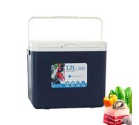 Insulated Storage Box, Car Cooler, Food Container, 12L Capacity, Hot-Cold Insulation, Ice Retention Design, Portable Handle, Leak Resistant, Perfect for Picnic, Fishing Use, 12.4x9.06x10.04 Inches