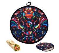 Insulated Tortilla Keeper - Microwave Safe 12-Inch Fabric Warmer, Soft Pouch For Heating And Serving Bread, Wraps And Flatbreads | Perfect For Tortillas, Chapati, Pizza, Pancakes, Waffles, Rolls