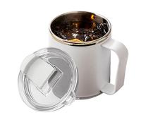 Insulated Tumblers - 4.61x3.43 Inches 460ml Stainless Steel Water Cup for Drinks, Leakproof Design with Induction Heating, Travel Coffee Tea Tumbler for School Office Sports Men Women, Silver Metal