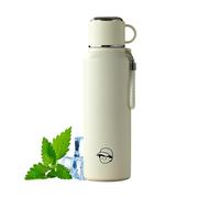 Insulated Vacuum Bottle, Outdoor Tumbler 11.82x3.35 Inches with Integrated Straw, Heavy Duty Vacuum Flask, Rustproof Metal Bottle with Sl esign, Travel Mug for School and Camping