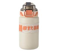 Insulated Water Bottle, Travel Mug With Straw, Leak Resistant Drink Bottle, Eco-Friendly Water Bottle, Stainless Steel Water Bottles, Handle Drink Bottle with Straw Lid Travel Mug for Outdoor