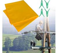 Insulating Electrical Resin Cover Pad, Anti-electric Shock Protection Pad With 4 Insulating Clips(0.4kv-90x100cm)