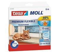 INSULATION Burlete de silicona Premium Flexible (Transparente, 6 m x 9 mm x 7 mm, Apto para: Desajustes de 1 - 7 mm)
