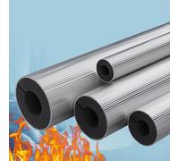 Insulation Foam Wrap Aluminum Foil Pipe Covers, Pre-Slit Freeze Protection for Outdoor Winter Irrigation(ID*TH 48*30mm/1.89*1.18in)