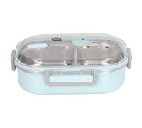 Insulation Lunch Box Compartment Liner for Student Children Stainless Steel Lunch Box Container (Pez azul transparente)