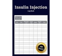Insulin Injection Log Book: Simple Daily Diabetes Care Journal to Record Dosage Blood Sugar Levels Injection Times and Glucose Tracking for Personal Daily Management