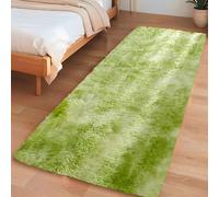 Insun Alfombra Salon de Pelo Largo, Rug Moderna Mullida Antideslizante, Tapete Lavable para Habitación, Dormitorio, Pasillo Teñido Anudado Verde 275 x 365 cm