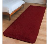 Insun Alfombra Salon de Pelo Largo, Tapete Moderna Mullida Antideslizante, Rug Lavable para Habitación, Dormitorio, Pasillo Borgoña 275 x 365 cm
