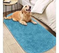 Insun Alfombras Oval Salon, Tapete Pelo Largo de Habitacion Dormitorio Lavable Antideslizante Verde Agua 275 x 365 cm