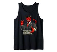 Insurance Devil | Protesta Humor Satanás Mal Codicia Corporativa Camiseta sin Mangas