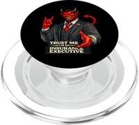 Insurance Devil | Protesta Humor Satanás Mal Codicia Corporativa PopSockets PopGrip para MagSafe