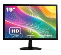 Insykktrkig Monitor de PC de 48,3 cm 1440 x 900 HDMI, VGA, LED, pantalla de escritorio, altavoces duales, 60 Hz, 5 ms, soporte VESA, amplio ángulo de visión de 170°, brillo de 300 cd/m²