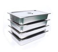InSyoForeverEC Chafing Dish - Juego de 4 calentadores de comida (4 unidades, acero inoxidable, para buffet, catering y fiestas)