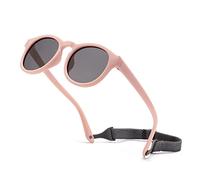 iNszkoos Gafas de sol polarizadas para bebé con correa ajustable para niños pequeños, protección UV 400 al aire libre, marco de silicona suave, gafas de sol para bebés de 0 a 36 meses, recién nacidos,