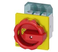 Siemens Seccionador SENTRON 3LD2 BG2 9,5 kW 3P 25 A frontal rojo/amarillo
