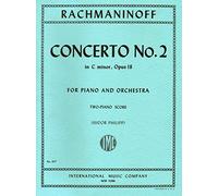 INT1137 - Rachmaninoff Concierto n.° 2 en do menor, Opus 18 para piano y orquesta partitura de dos pianos