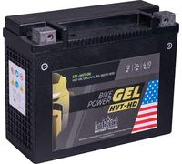 intAct - Bike-Power GEL-HVT-06, GHD14H-BS, Batería de gel para moto 12V 14Ah 255A (ES), Batería de gel con un 30% más de potencia de arranque para scooter, moto, quad, tractor de césped y más.