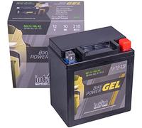 intAct - Bike-Power GEL12-10L-A2, CB10L-A2, 51112, Batería de moto 12V 10 Ah 210 A (EN), Batería de gel de moto sin mantenimiento con un 30% más de potencia de arranque, para scooter, moto, quad