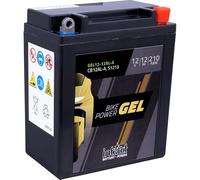 intAct - Bike-Power GEL12-12AL-A, CB12AL-A, 51213, Batería de moto 12V 12 Ah 210 A (EN), Batería de moto de gel sin mantenimiento con un 30% más de potencia de arranque, para scooters, motos, quads