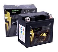 intAct - Bike-Power GEL12-6ZS,CTZ6-S Batería de moto 12V 5 Ah 70 A (EN), Batería de moto de gel sin mantenimiento con un 30% más de potencia de arranque, para scooter, moto, quad, tractor de césped
