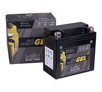 intAct - Bike-Power GEL12-7L-B CB7L-B, 50712, Batería de moto 12V 8 Ah 130 A (EN), Batería de moto de gel sin mantenimiento con un 30% más de potencia de arranque, para scooters, motos, quads