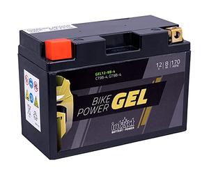 intAct - Bike-Power GEL12-9B-4, CT9B-4, GT9B-4, Batería de moto 12V 8 Ah 170 A (EN), Batería de gel de moto sin mantenimiento con un 30% más de potencia de arranque, para scooters, motos, quads