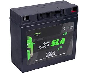 intAct - Bike-Power SLA12-22, 52113, Batería de moto 12V 22Ah 230A (EN), batería AGM para scooter, moto, quad, tractor de césped y muchos más, batería sin mantenimiento y a prueba de fugas