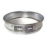 INTCHE 1 unid estándar de prueba de laboratorio tamiz 304 filtro SUS malla cromado marco de muestreo inspección farmacopea tamiz diámetro 20cm 80-500 malla 1pc (tamaño: malla 400 (0.0385))