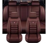 INTCHE Fundas Asientos Coche Cuero para VW CC T-ROC Golf 4 5 6 7 New Beetle Passat 2000-2023 2024, Impermeable Completo Juegos Cubreasientos Protectores Interior Accesorios,Coffee